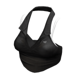 Black/White Y2K halter crop top