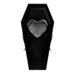 blackwood casket with engraved white heart