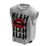 Blah Blah Red Lips Graphic TANK TOP