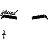 Blessed Face Tattoo + Eyebrows + Anhk Tattoo