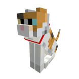 Block Cartoon Calico Cat Kitty Buddy Follower