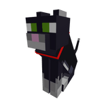 Block Cartoon Tuxedo Cat Kitty Buddy Follower