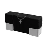 Blocky Black Layered Shirt w/ Silver Cross Chain