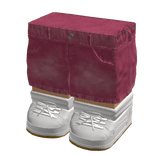 Blocky Y2K Shorts + White Sneakers