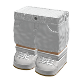 Blocky Y2K Shorts + White Sneakers