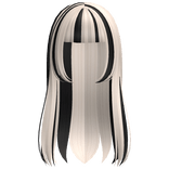 ♡꒰ blonde and black hime cut long doll hair