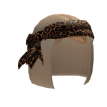 Blonde Bob W/ Leopard Headscarf