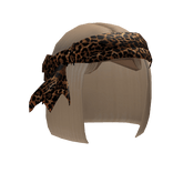 Blonde Bob W/ Leopard Headscarf