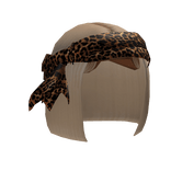 Blonde Bob W/ Leopard Headscarf