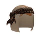 Blonde Bob W/ Leopard Headscarf