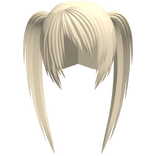 blonde choppy messy scene emo high long pigtails