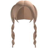 ♡ Blonde Cutesy Kawaii Long Curly Swirly Pigtails