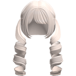 ♡ : blonde kawaii low curly long doll pigtails