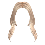 Blonde Long wolf cut Bangs