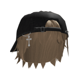 Blonde Messy Anime Boy Hair w/ Y2K Distressed Hat