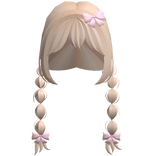 Blonde Pastel Pigtails (Light Pink)