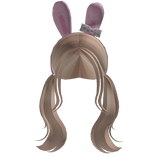 Blonde Pigtails with Bunny Headband