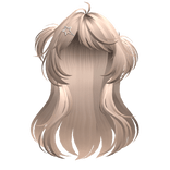 Blonde Shelly Y2K Halfup Loose Pigtails W Starclip