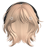 Blonde Short Wolf Cut Hair with Headphones