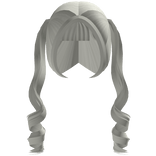 ♡ blonde soft curled pigtails with bangs