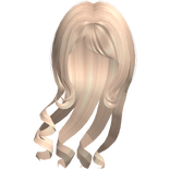 blonde windy blown gyaru curly wavy side part hair