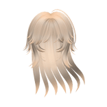 blonde windy wispy messy long anime flowy hair