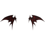 Blood Red Gothic Bat Wings