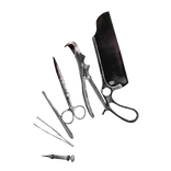 Bloody crazy horror surgeon tools