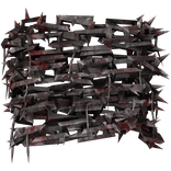 Bloody Spiked Goth Silver Shoulder Chain [Right]