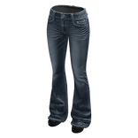 Low Rise Bootcut Jeans (Blue)