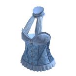 Floral Choker Halter Corset Top (Blue)