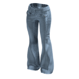 Washed Wide Leg Jeans (Light Blue)