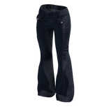 Washed Wide Leg Jeans (Navy)