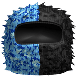blue and black camo distressed ski mask
