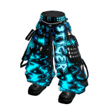 🔆 Blue and Black Cyber Baggy Jeans [Emissive]
