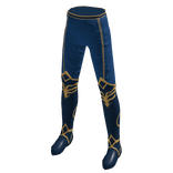 Blue and gold noble monarch pants with boots