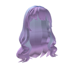 Blue and Pink Long Wavy Hair