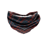 blue and red plaid bandana