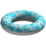 Blue & White Floral Pool Floaty