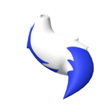 Blue and White Fluffy Tail