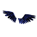 Blue Animated Glitched Wings