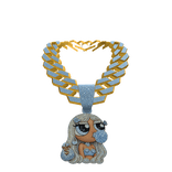 Blue Baddie Iced Chain