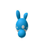 Blue Ball Rabbit Back