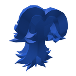 Blue Blocky Long PonyTail