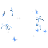 Blue Butterflies Bows and Sparkles Cute Aura ✿