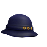 Blue Buttoned Trilby