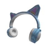 Blue Cat Ear Headphones - Cute Anime Aesthetic UGC
