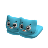 blue cat gumball slippers