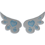 Blue Chibi Heart Angel Wings
