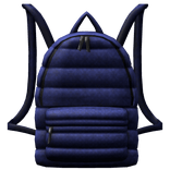 Blue Chrome Cross Puff Backpack